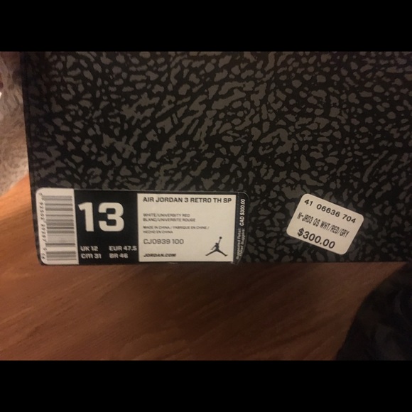 Jordan 3 Tinker Air Max, Brand New, Receipt, Sz 13 - Picture 5 of 6